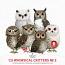 CU Whimsical Critters No 2 Hootie Friends
