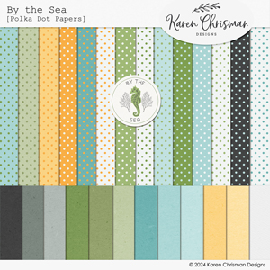 By the Sea Solid and Polka Dot Papers by Karen Chrisman