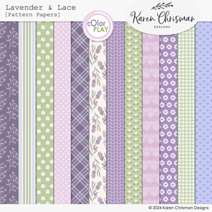 Lavender and Lace Pattern Papers by Karen Chrisman
