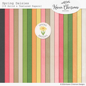 Spring Daisies Solid Papers by Karen Chrisman