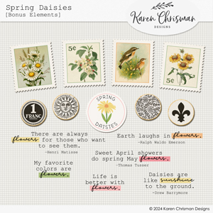 Spring Daisies Bonus Elements by Karen Chrisman
