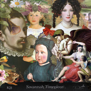 Savannah Timepiece Digital Art Kit 