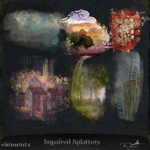 Impaired Splatters Vol 01 Digital Art Pack