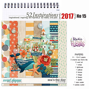 52 Inspirations 2017 No 15 Sea's The Day Mini Kit by Studio Flergs