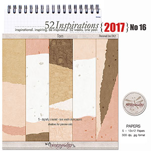 52 Inspirations 2017 No 16 Torn Paper Backgrounds by ninigoesdigi