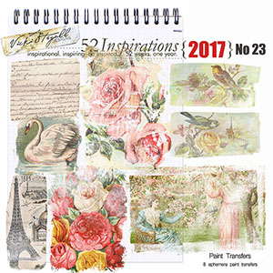 52 Inspirations 2017 No 23 Paint Transfers by Vicki Stegall