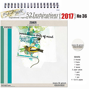 52 Inspirations 2017 No 36 Zomer Mini Kit by Maya de Groot