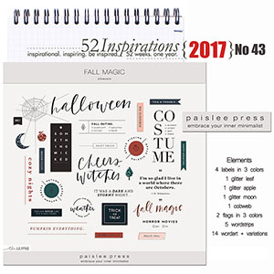 52 Inspirations 2017 No 43 Fall Magic Element Pack by Paislee Press