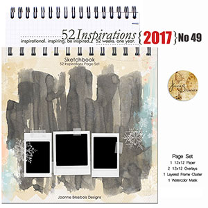 52 Inspirations 2017 No 49 Sketchbook Page Set by Joanne Brisebois