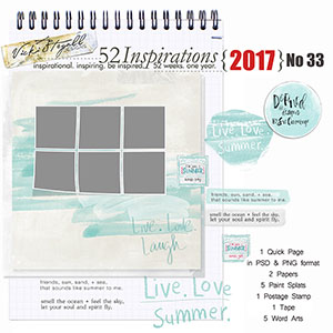 52 Inspirations 2017 No 33 Summer 2 Mini Kit by Sue Cummings