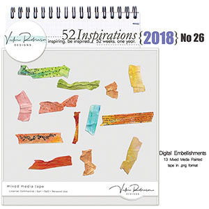 52 Inspirations 2018 -  No 26 Mixed Media Tape 01  by Vicki Robinson