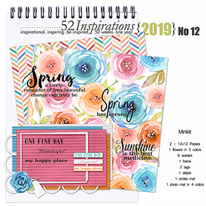 52 Inspirations 2019 No 12 Spring Mini Kit by Vicki Stegall