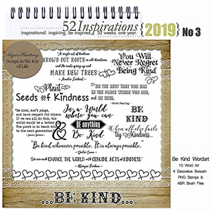 52 Inspirations 2019 No 03 Be Kind by Idgie's Heartsong