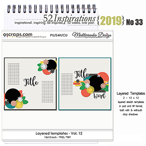 52 Inspirations 2019 No 33 Layered Templates Vol 12 by Mediterranka