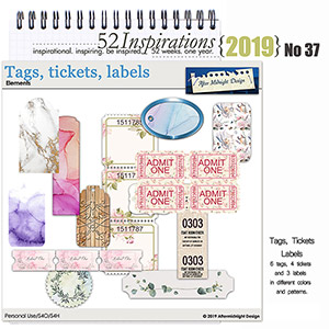 52 Inspirations 2019 -  No 37 Tags, tickets, labels by Aftermidnight Design
