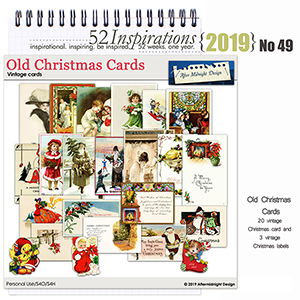 52 Inspirations 2019 No 49 Old Christmas Cards by Aftermidnight Design