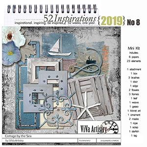 52 Inspirations 2019 No 08 Cottage by the Sea Mini Kit by ViVa Artistry