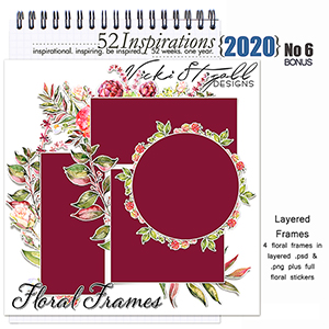 52 Inspirations 2020 No 06 BONUS Floral Frames by Vicki Stegall