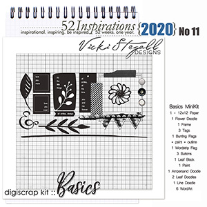 52 Inspirations 2020 No 11 Basics Mini Kit by Vicki Stegall