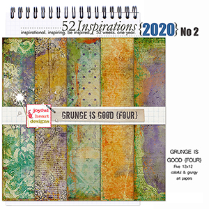 52 Inspirations 2020 No 02 Grunge is Good Papers 4 by Joyful Heart Design