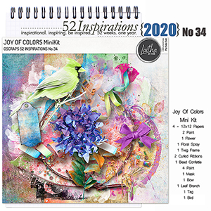 52 Inspirations 2020 no 34 The Joy of Color Mini Kit by Laitha