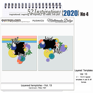 52 Inspirations 2020 No 04 Layered Templates  Vol 13 by Mediterranka