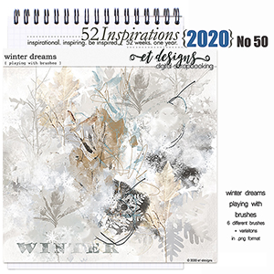 52 Inspirations 2020 no 50 Winter Dreams Playing with Brushes Stamps by et designs