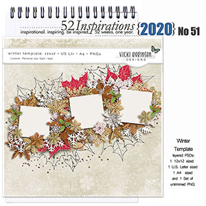 52 Inspirations 2020 no 51 Winter Template by Vicki Robinson