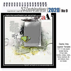 52 Inspirations 2020 No 09 Caprise Artsy Layered Template by Anna Aspnes