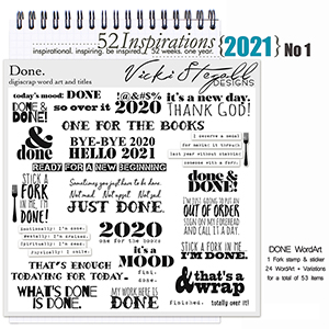 52 Inspirations 2021 No 01 Done Word Art by Vicki Stegall