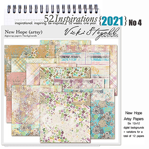 52 Inspirations 2021 No 04 New Hope Artsy Scrapbook Papers
