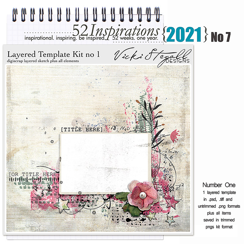 52 Inspirations 2021 No 07 Layered Template Page Kit 1