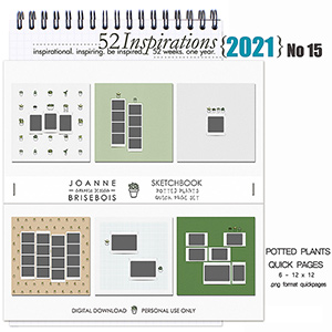 52 Inspirations 2020 No 15 Potted Plant Quick Pages by Joanne Brisebois