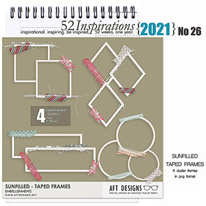 52 Inspirations 2021 No 26 Sun Filled Frame Embellishments by AFT Designs