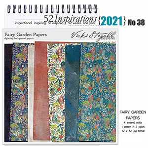 52 Inspirations 2021 No 38 Fairy Garden Scrapbook Papers