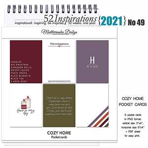 52 Inspirations 2021 No 49 Cozy Home Pocket Cards by Mediterranka