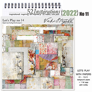 52 Inspirations 2022 No 11 Let's Play 14 Scrapbook Papers by Vicki Stegall