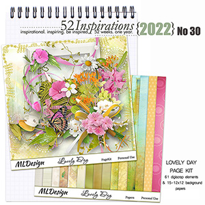 52 Inspirations 2022 no 30 Lovely Day Scrapbook Kit by MLDesign
