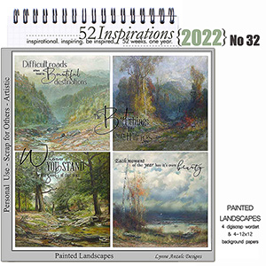 52 Inspirations 2022 No 32 Painted Landscapes by Lynne Anzelc Designs