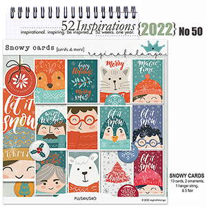 52 Inspirations 2022 No 50 Snowy Cards by reginafalango