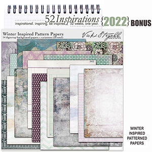 52 Inspirations 2022 Winter Inspired Pattern Papers by Vicki Stegall