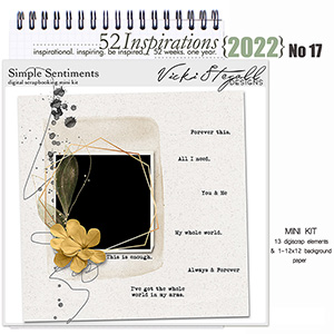 52 Inspirations 2022 No 17 Mini Scrapbook Kit by Vicki Stegall