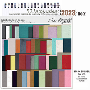 52 Inspirations 2023 No 02 Stash Builder Solid Scrapbook Papers by Vicki Stegall