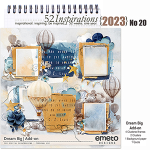 52 Inspirations 2023 no 20 Dream Big Add On by emeto designs