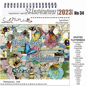 Digital Scrapbook Pack, 52 Inspirations 2023 No 06 Coffee Mini Scrap Kit  by Vicki Stegall