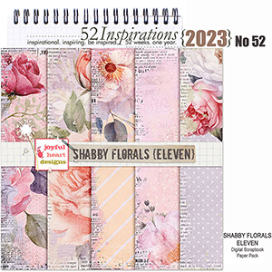 Digital Scrapbooking Paper Ephemera for 52 Inspirations 2023 No 16 by et  designs