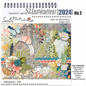 52 Inspirations 2024 No 02 Life is Beautiful by Mixed Media by Erin