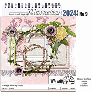 52 Inspirations 2024 no 09 Vintage Morning Add On by ViVa Artistry