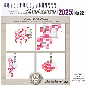 52 Inspirations 2025 No 22 templates by Jimbo Jambo Designs
