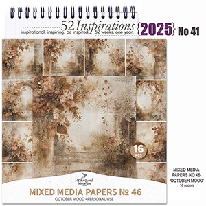 52 Inspirations 2025 no 41 Mixed Media Papers No 46 October Mood